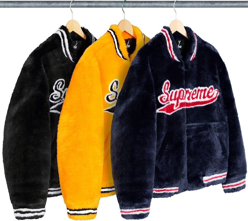 Faux Fur Varsity Jacket